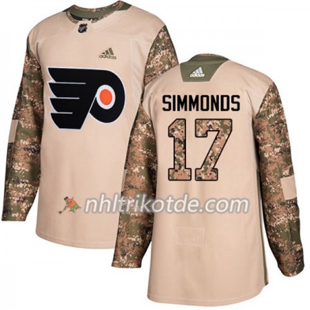 Philadelphia Flyers Trikot Wayne Simmonds 17 Adidas 2017-2018 Camo Veterans Day Practice Authentic - Herren